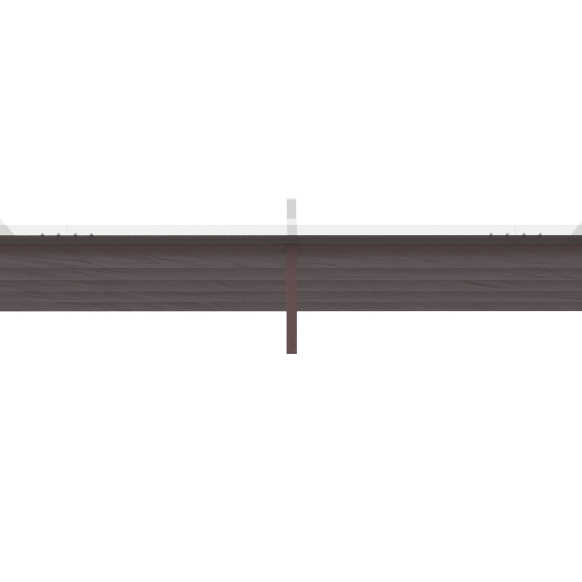 Pergola Roof 3.5x2.6 m Retractable Replacement Canopy for Umbrella Garden Gazebo Tarp with 10 Drainage Holes Brown