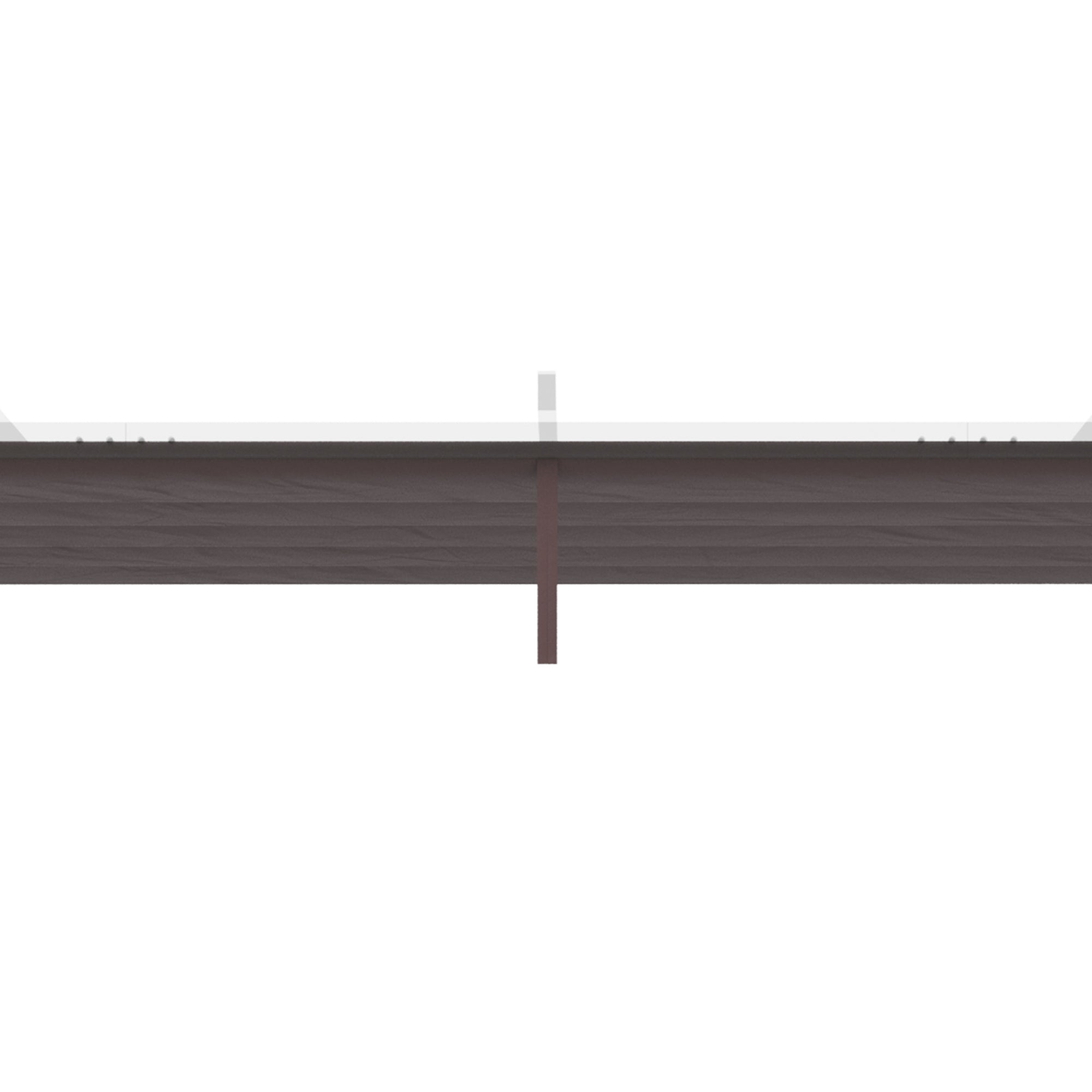 Pergola Roof 3.5x2.6 m Retractable Replacement Canopy for Umbrella Garden Gazebo Tarp with 10 Drainage Holes Brown