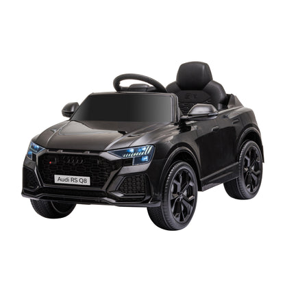 Kids Electric Car +3 Years Licensed Audi RS Q8 with 6V Battery 2 Motors Remote Control Music MP3 Horn and Lights Max Speed 3km/h 101x62x51 cm Black