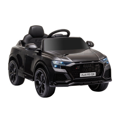 Kids Electric Car +3 Years Licensed Audi RS Q8 with 6V Battery 2 Motors Remote Control Music MP3 Horn and Lights Max Speed 3km/h 101x62x51 cm Black