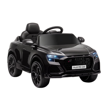 Kids Electric Car +3 Years Licensed Audi RS Q8 with 6V Battery 2 Motors Remote Control Music MP3 Horn and Lights Max Speed 3km/h 101x62x51 cm Black