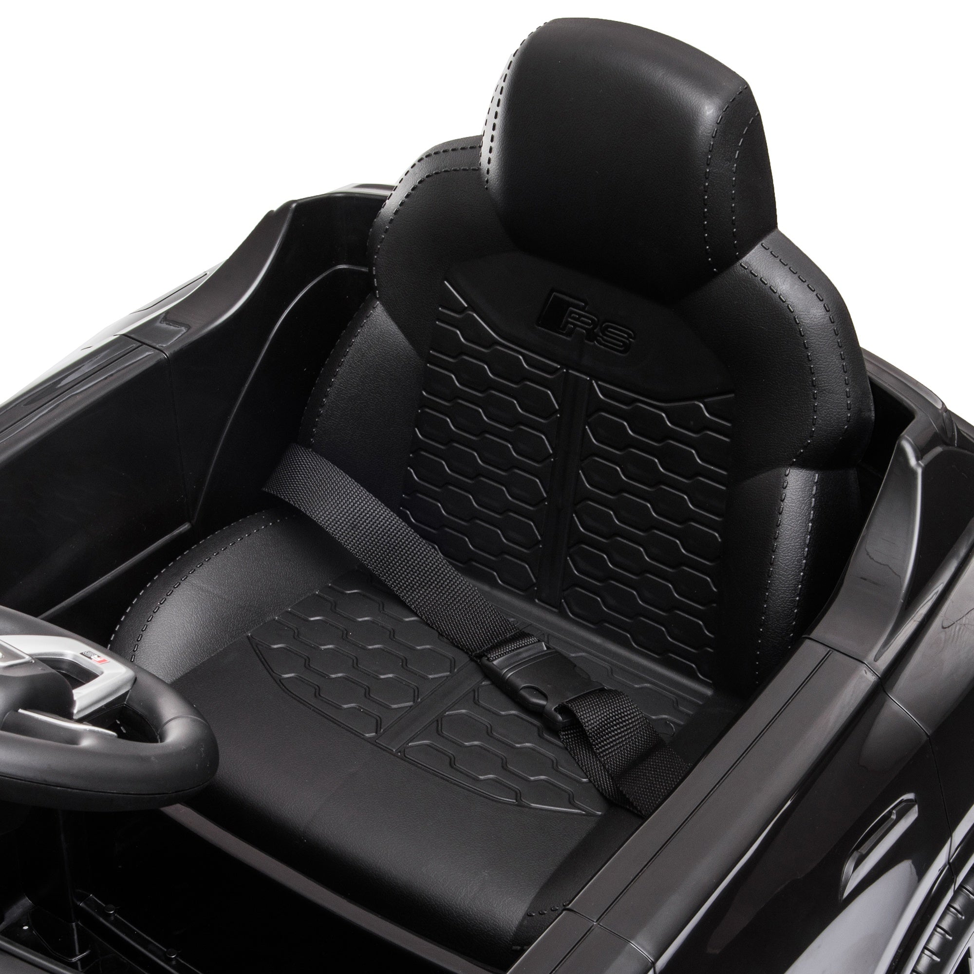 Kids Electric Car +3 Years Licensed Audi RS Q8 with 6V Battery 2 Motors Remote Control Music MP3 Horn and Lights Max Speed 3km/h 101x62x51 cm Black