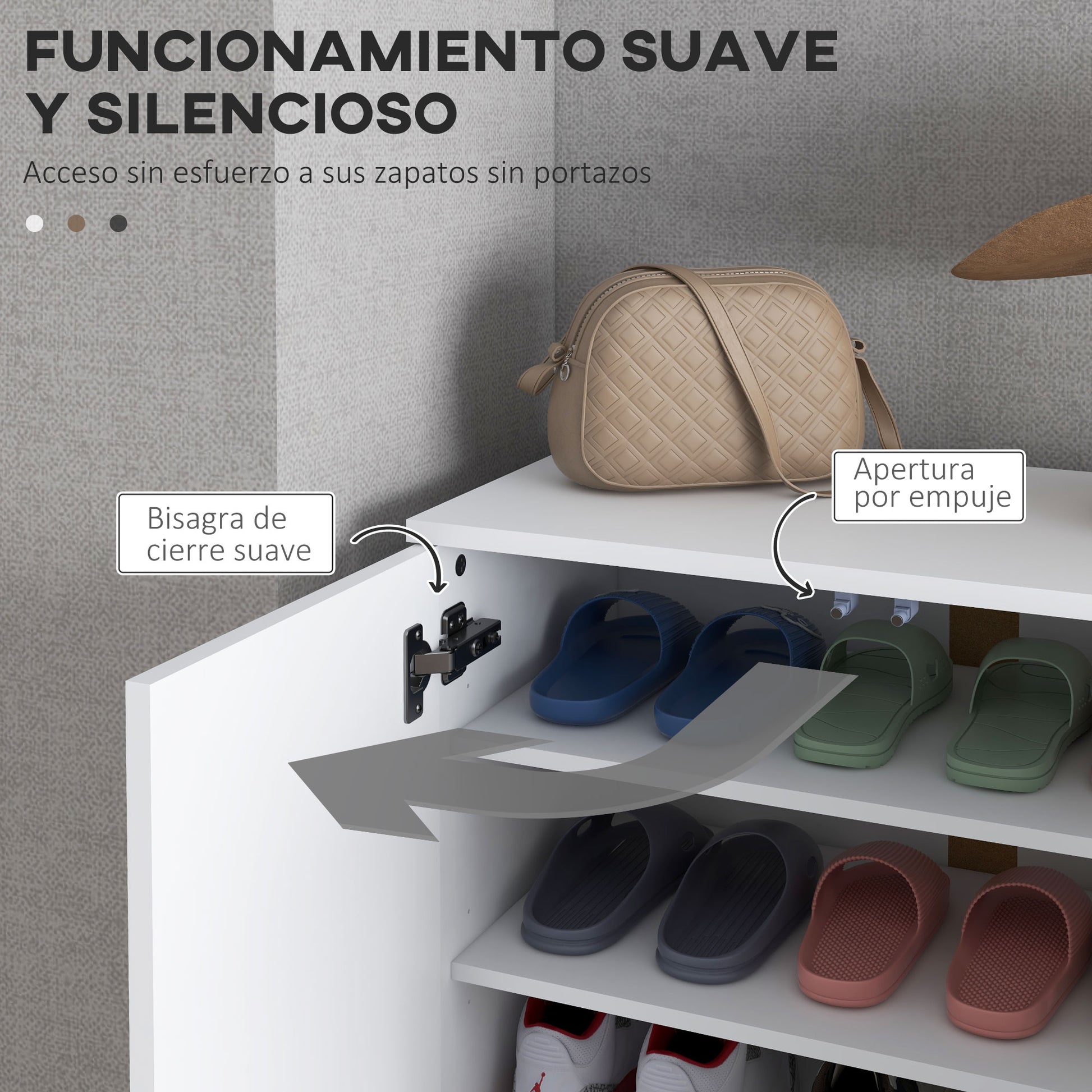 Shoe Cabinet with Mirror Shoe Rack for 18 Pairs of Shoes with 5 Adjustable Shelves for Entryway 60x32x95 cm White
