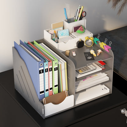 Rolling Cabinet Filing Cabinet with 2 Drawers, Lockable Office Cabinet with Wheels, Office Container for A4 Files, Documents, Steel, 37 x 43.5 x 67.5 cm, Black