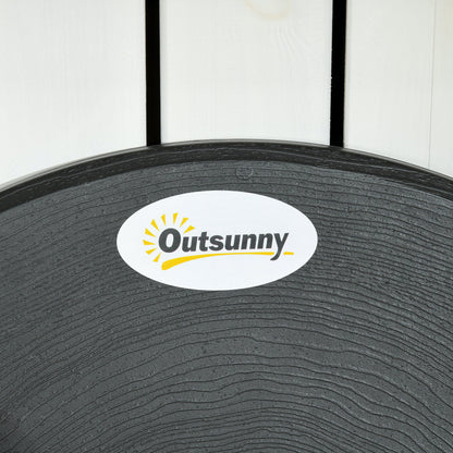 3-Piece Garden Set with 2 Foldable Chairs and Table in Steel and HDPE for Balcony and Terrace, Dark Gray