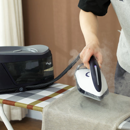 2800W Ironing Center 100 g/min 8 Bars ECO Function Double Layer Ceramic Sole Powerful Vertical Ironing Automatic Shutdown Anti-Scale Self-Cleaning Removable Tank 2 L Blue