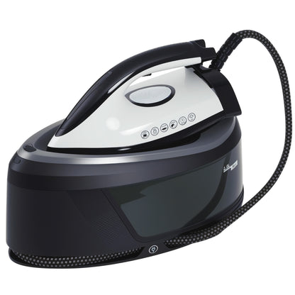 2800W Ironing Center 100 g/min 8 Bars ECO Function Double Layer Ceramic Sole Powerful Vertical Ironing Automatic Shutdown Anti-Scale Self-Cleaning Removable Tank 2 L Blue