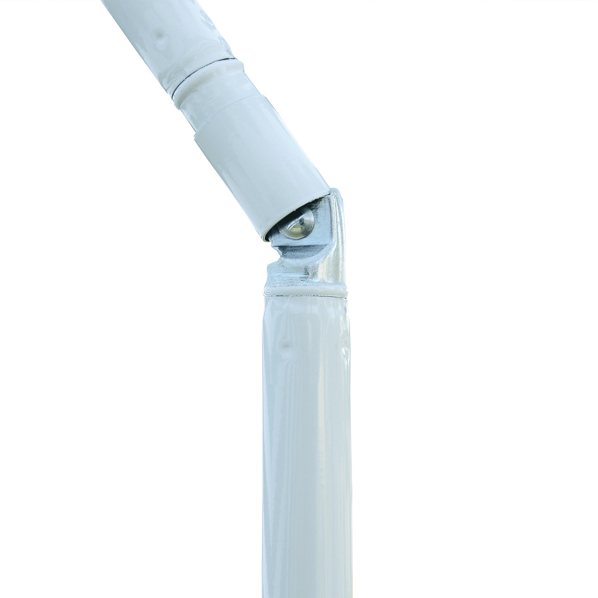Beach Umbrella Ø180 cm with Tilted Roof and Metal Pole Sun Protection for Garden Terrace Exterior Green and White Stripes