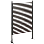 Garden Fence Metal Fence 93 x 150 cm High Decorative Grid Fence Set with Feet Dog Fence Upper Arch Fence Landscape Fence for Garden Flower Beds Animal Barrier Outdoor Area Black