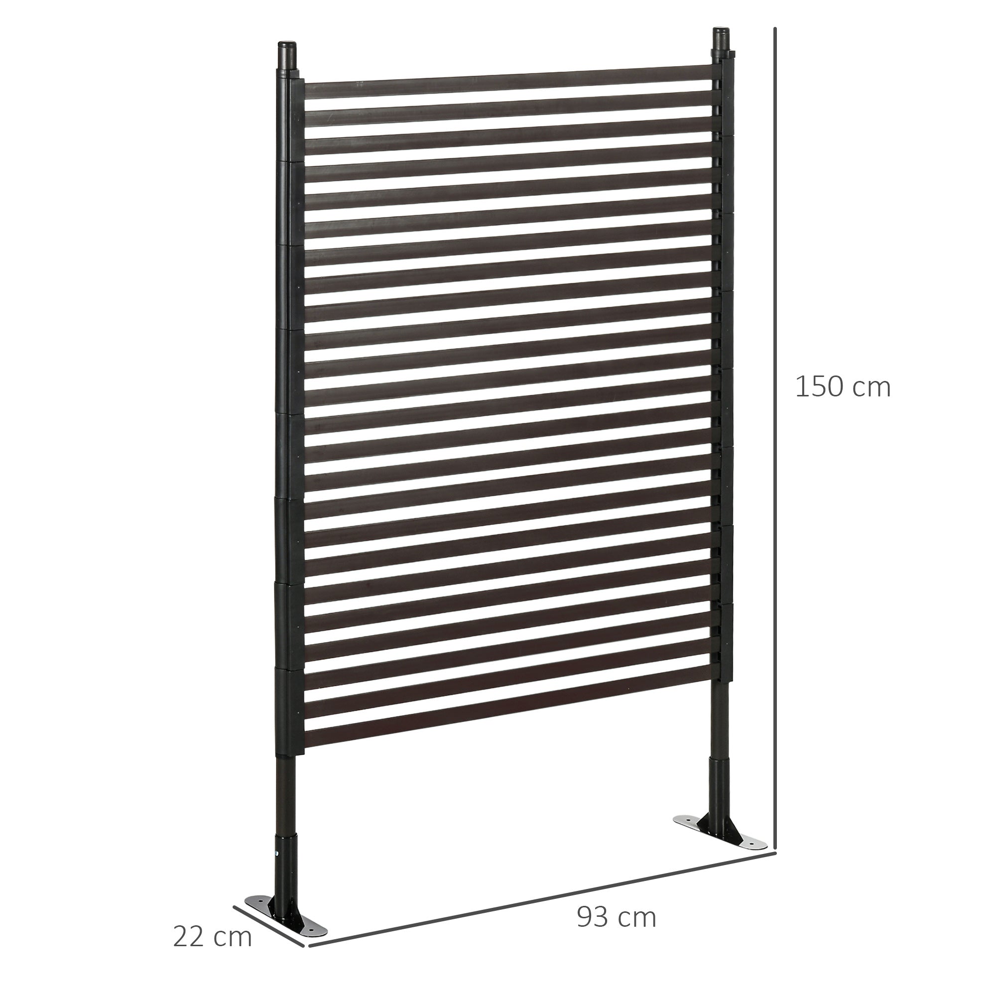 Garden Fence Metal Fence 93 x 150 cm High Decorative Grid Fence Set with Feet Dog Fence Upper Arch Fence Landscape Fence for Garden Flower Beds Animal Barrier Outdoor Area Black