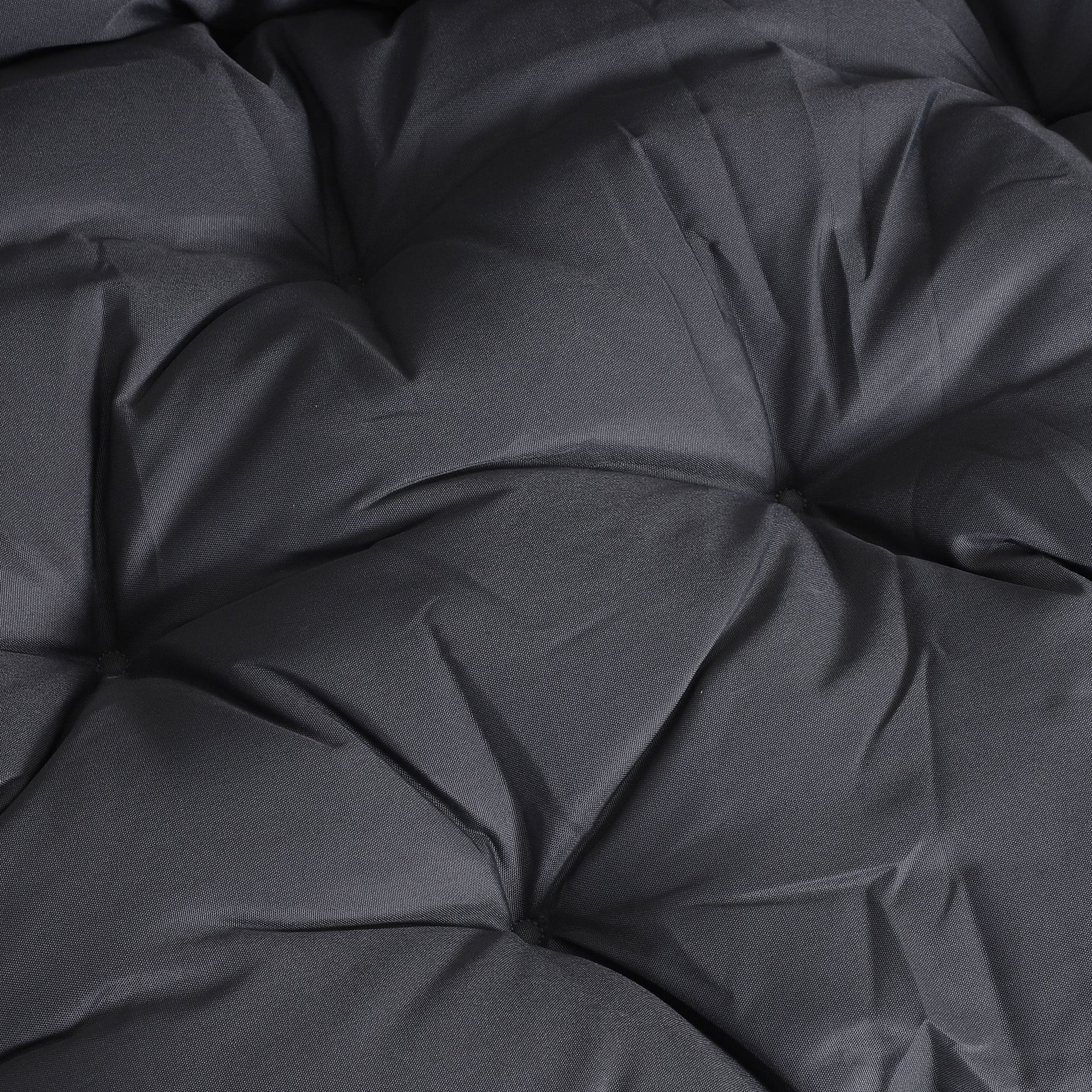 2 Seater Bench Cushion 100 x 98 x 8 cm Seat Cushion with Straps Back Cushion for Indoor/Outdoor Padding Cushion for Bench Garden Bench Garden Furniture Swings Dark Gray