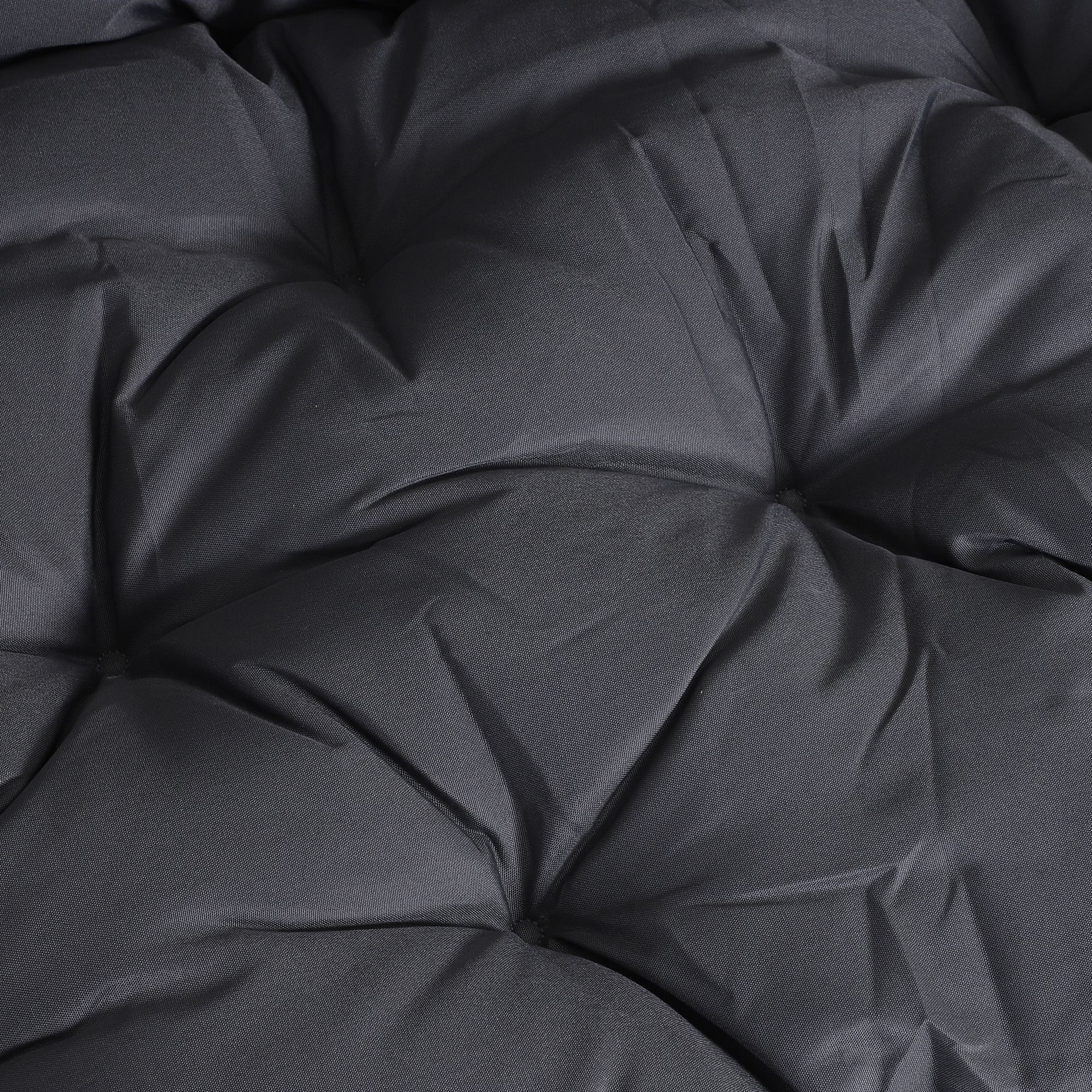 2 Seater Bench Cushion 100 x 98 x 8 cm Seat Cushion with Straps Back Cushion for Indoor/Outdoor Padding Cushion for Bench Garden Bench Garden Furniture Swings Dark Gray