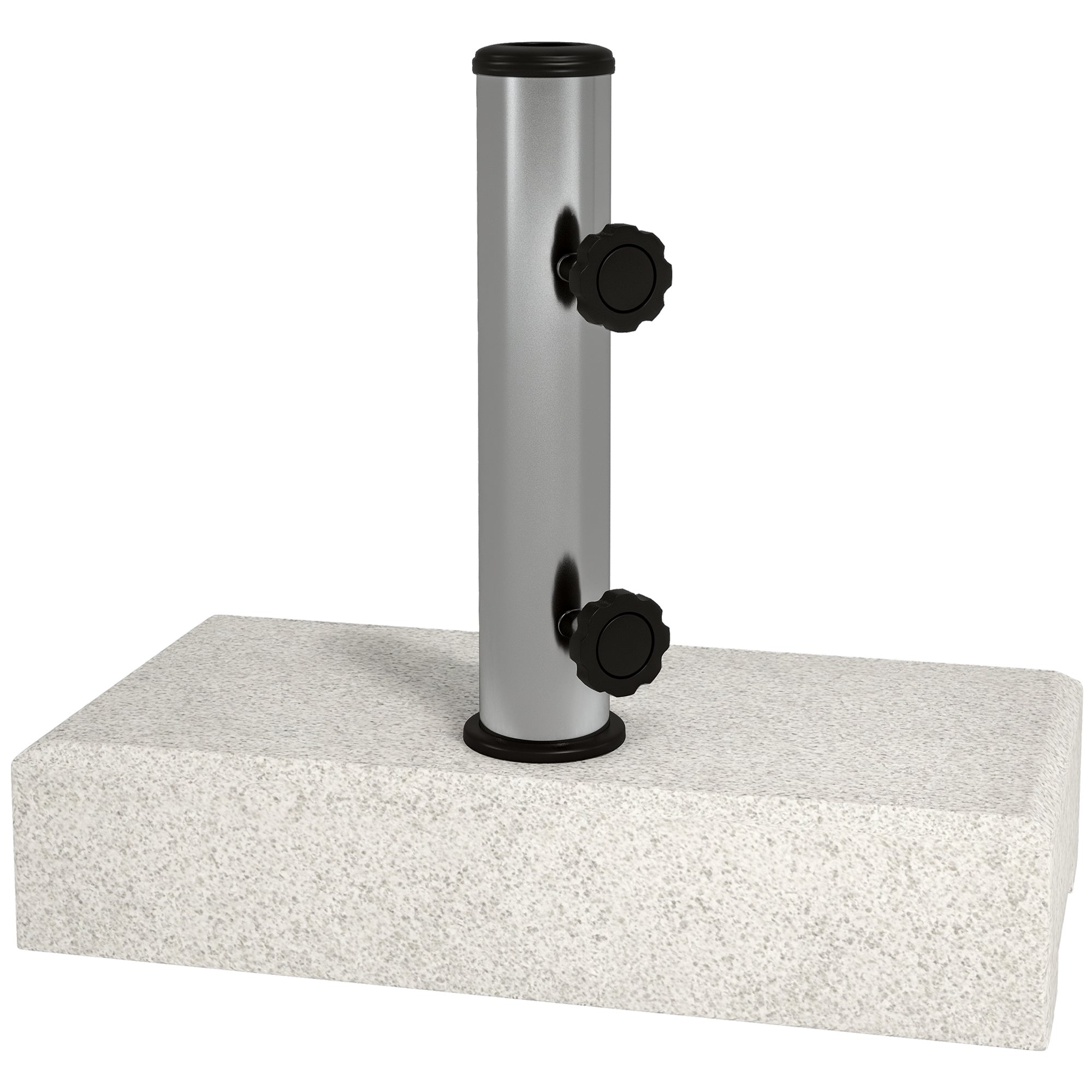 Granite Umbrella Stand 25kg Cantilever Umbrella Stand Umbrella Holder, Umbrella Weight, Stand for Umbrella 32/38/48mm Tube Diameter, for Balcony, Terrace, Garden, Gray