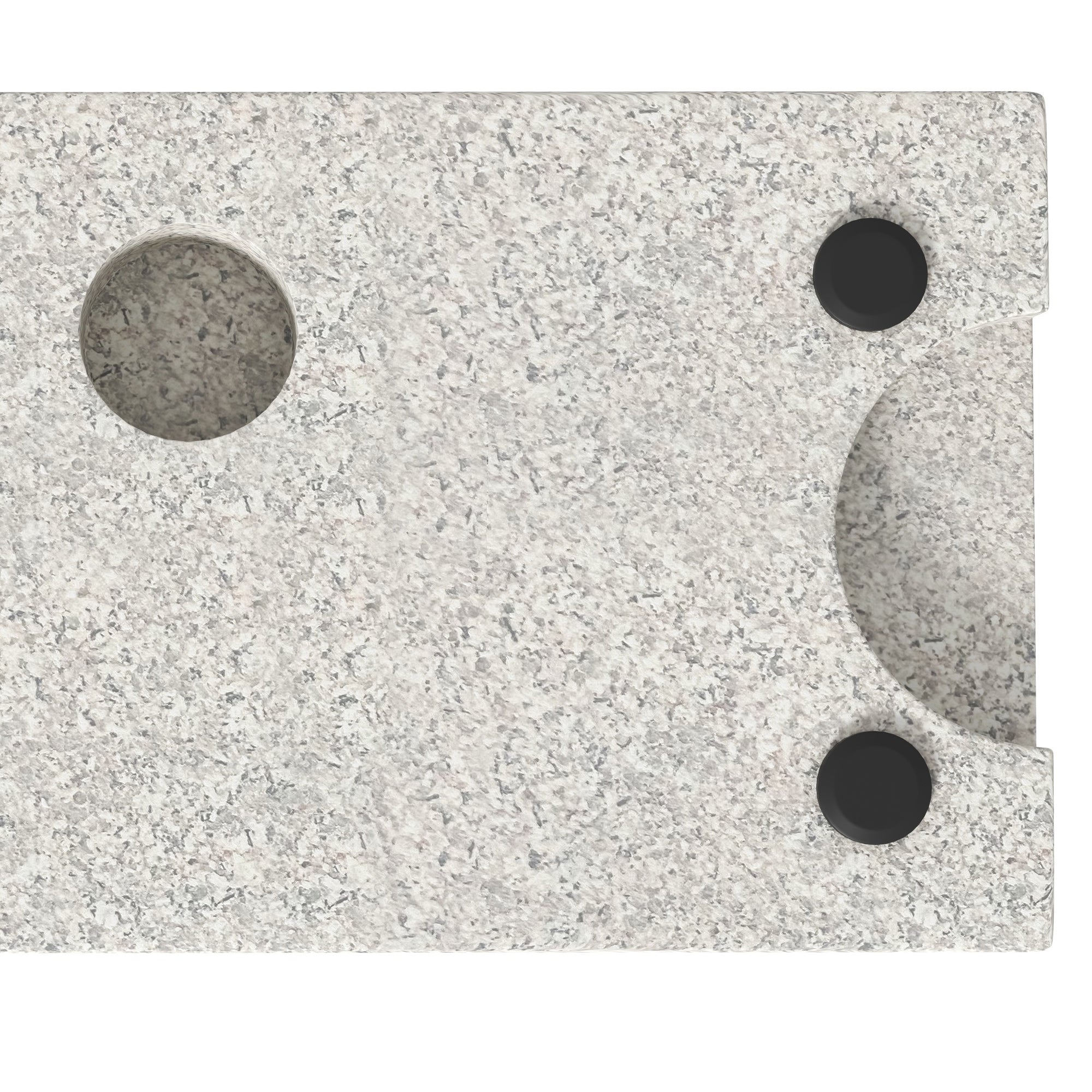 Granite Umbrella Stand 25kg Cantilever Umbrella Stand Umbrella Holder, Umbrella Weight, Stand for Umbrella 32/38/48mm Tube Diameter, for Balcony, Terrace, Garden, Gray