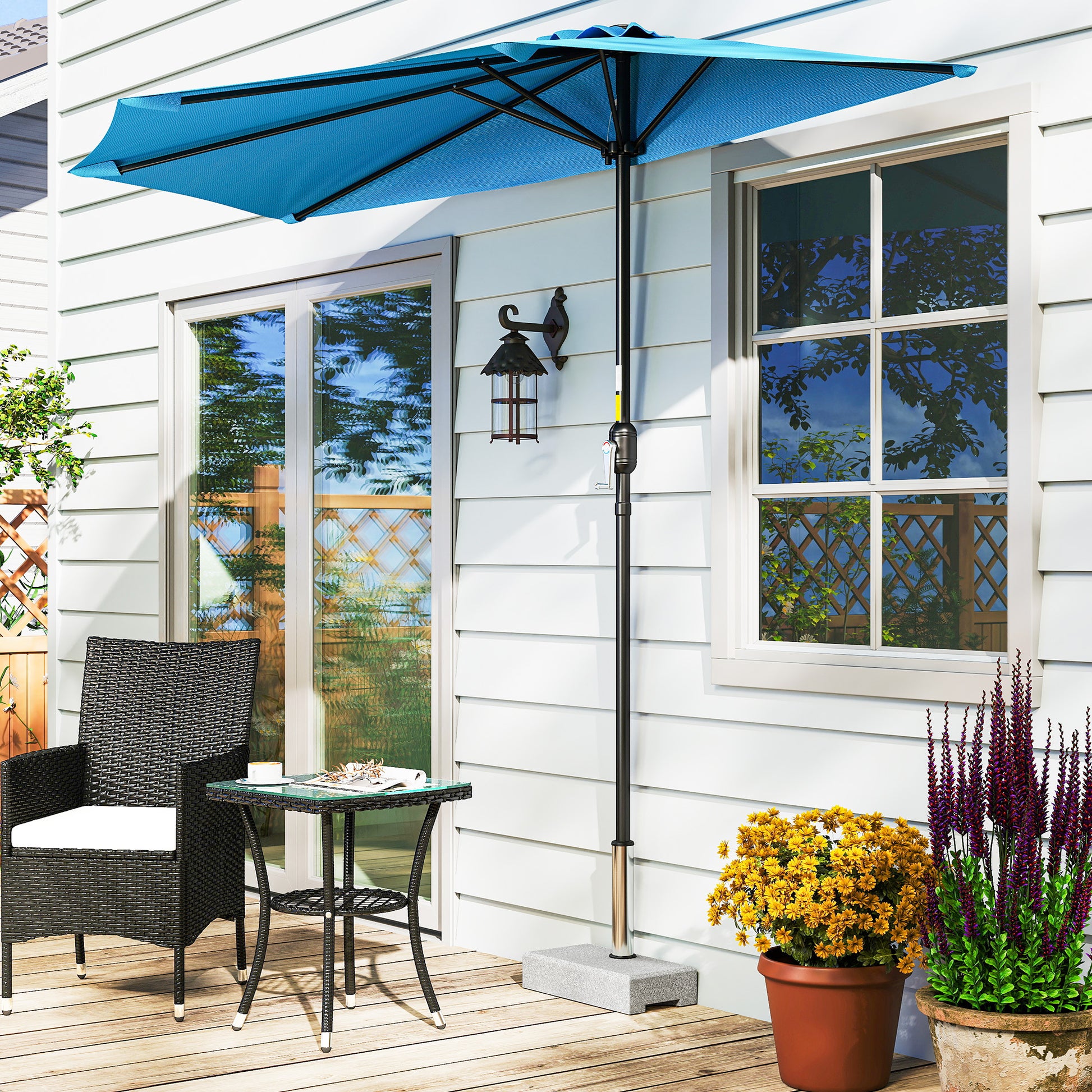 Granite Umbrella Stand 25kg Cantilever Umbrella Stand Umbrella Holder, Umbrella Weight, Stand for Umbrella 32/38/48mm Tube Diameter, for Balcony, Terrace, Garden, Gray