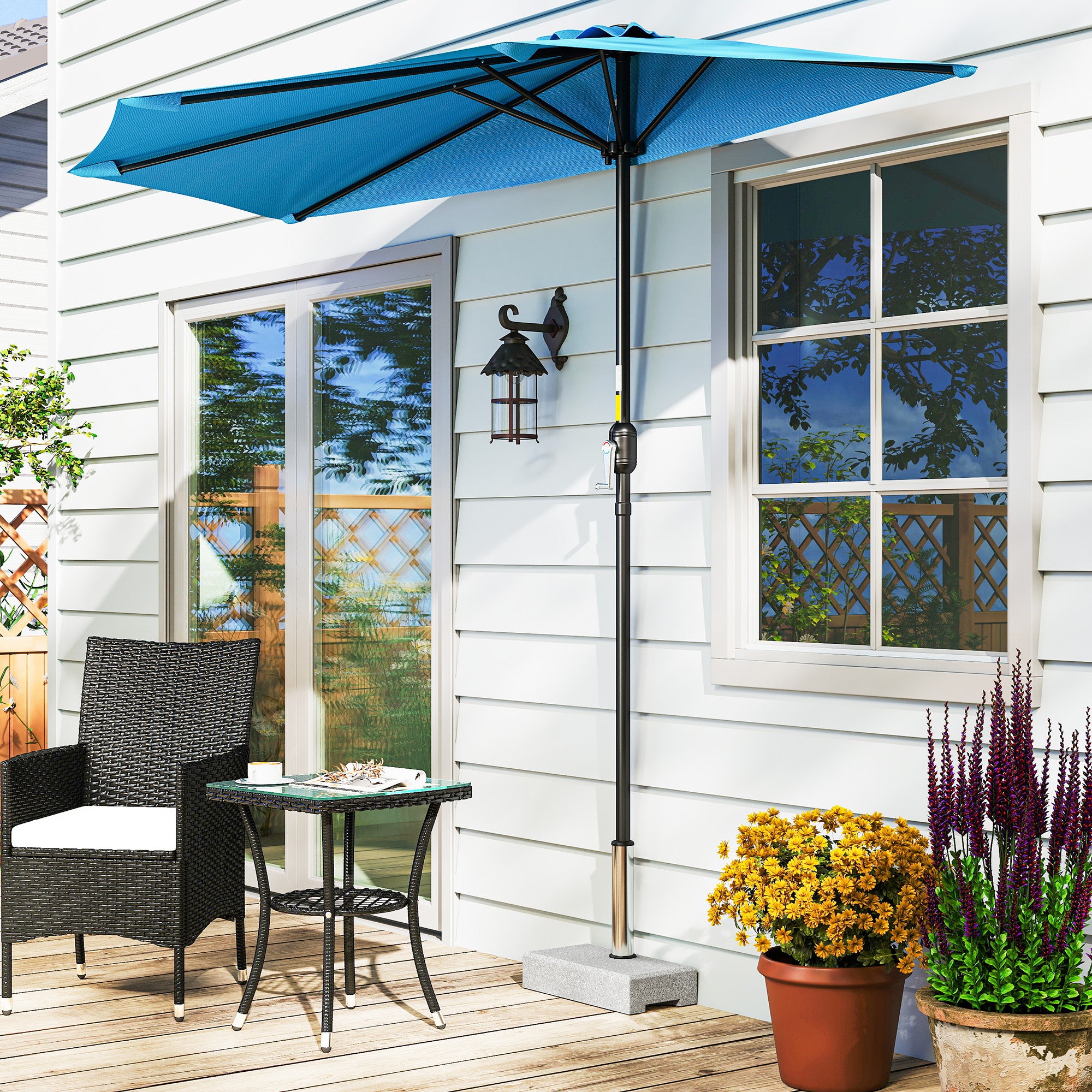 Granite Umbrella Stand 25kg Cantilever Umbrella Stand Umbrella Holder, Umbrella Weight, Stand for Umbrella 32/38/48mm Tube Diameter, for Balcony, Terrace, Garden, Gray