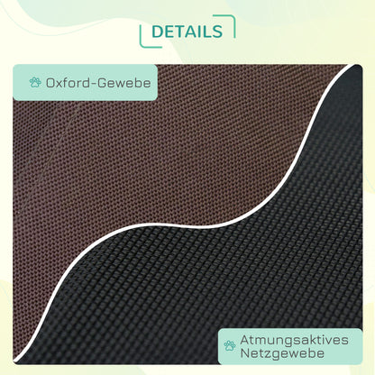 Elevated Dog Bed with Canopy, Pet Bed, Outdoor Dog Lounger with Roof, Breathable, Taft Fabric for Camping Coffee 61 x 46 x 62 cm