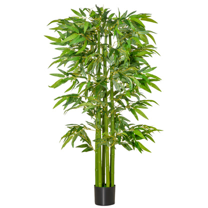 Artificial Bamboo large 160 cm Artificial Plant, Artificial Bamboo, Plastic Artificial Plants in Pot, Fake Plant like real for Living Room Bedroom Office Garden Modern Decoration Gift