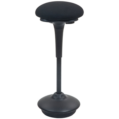 Standing Desk Stool, Ergonomic Stool, Height Adjustable 70-90 cm, 360° Swivel Seat, Wide Base, with Non-Slip Pads, Padded Cushion, Black