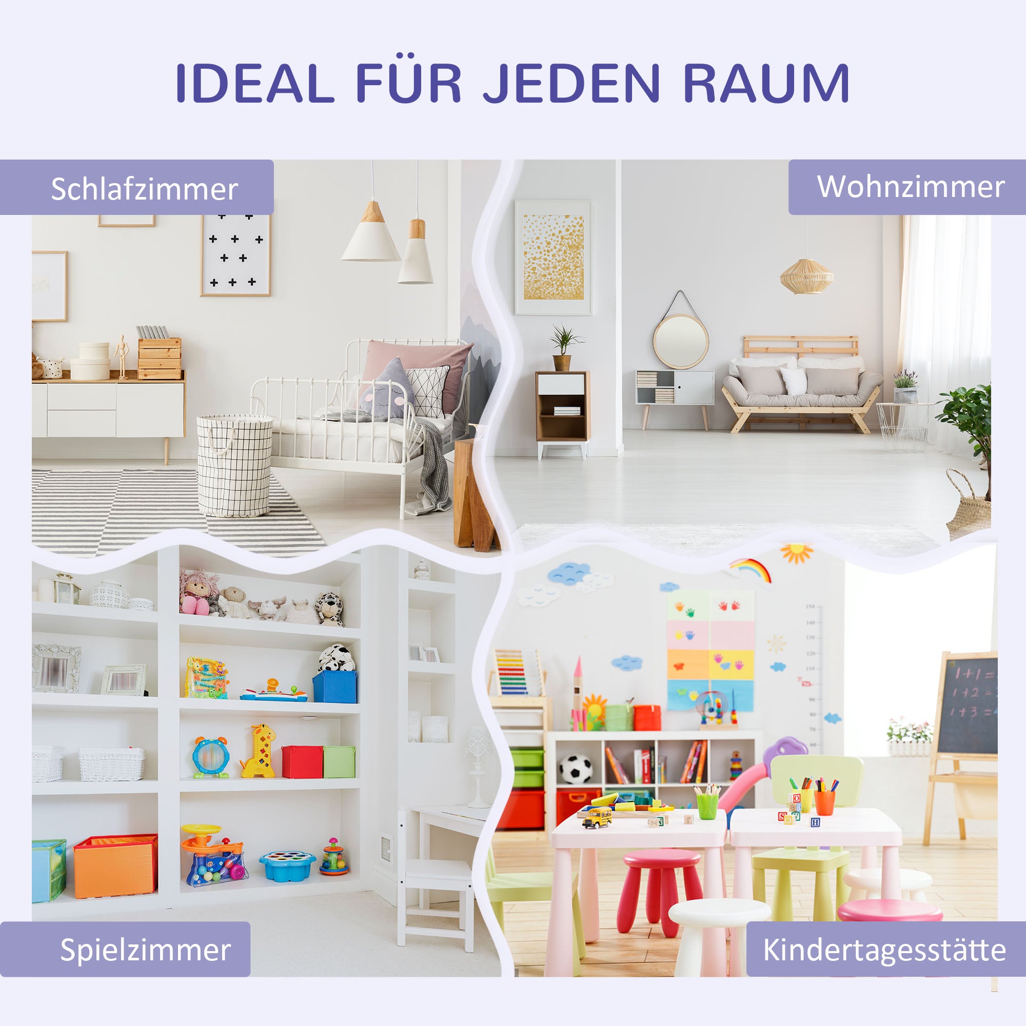 Children's Shelf Bookshelf with Ottoman Kids Bench with 6 Compartments Seat Chest with 3 Cushions Toy Box from 3 Years Gray 103 x 30 x 62 cm