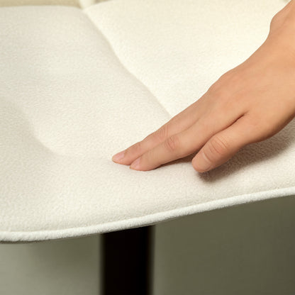 Bar Stool Set of 2, Upholstered Bar Chair with Backrest, Steel Frame, Chenille Look, Height Adjustable Kitchen Chairs with Footrest 360° Swivel Counter Stool for Kitchen, Living Room Beige