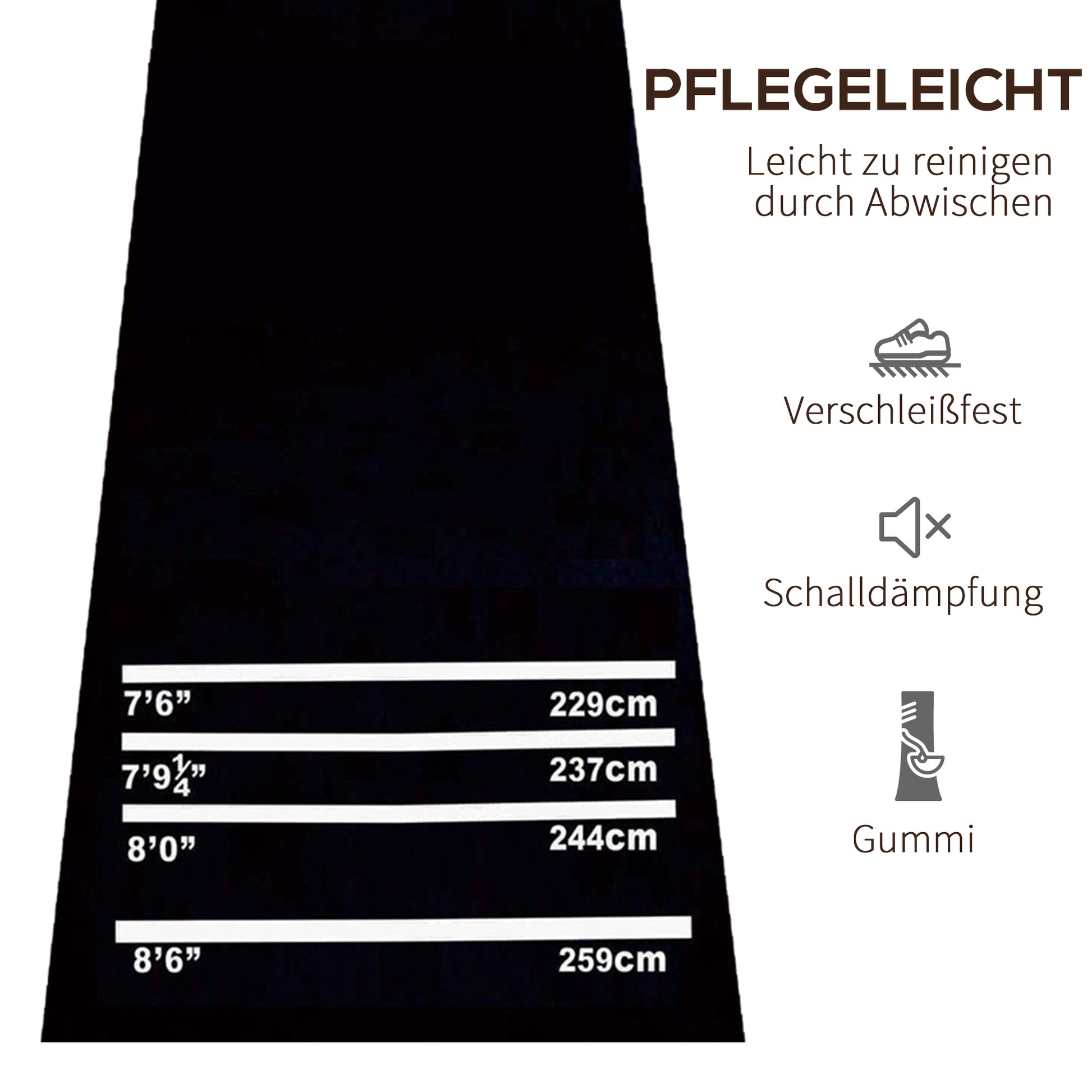 Dart Mat 300 x 61 cm Oche Carpet Mat with Softdart Steel Dart Non-Slip Dart Carpet Mat Carpet Dart Mat Dart Accessory for Floor Protection