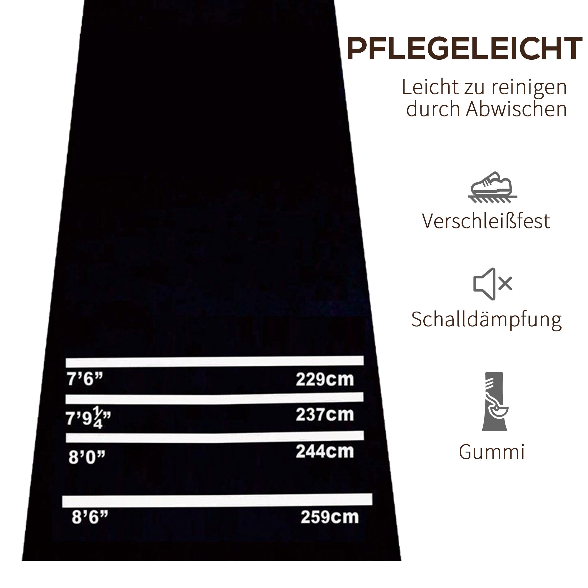 Dart Mat 300 x 61 cm Oche Carpet Mat with Softdart Steel Dart Non-Slip Dart Carpet Mat Carpet Dart Mat Dart Accessory for Floor Protection
