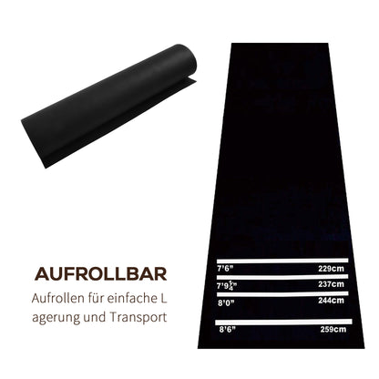 Dart Mat 300 x 61 cm Oche Carpet Mat with Softdart Steel Dart Non-Slip Dart Carpet Mat Carpet Dart Mat Dart Accessory for Floor Protection