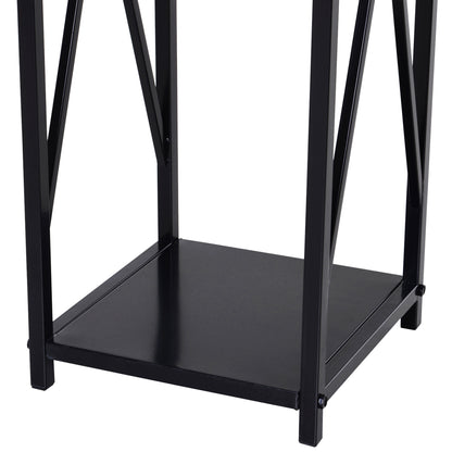 Firewood Holder - Column Firewood Rack - Multi Accessories dim. 34L x 34W x 111H cm Metal Black