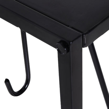 Firewood Holder - Column Firewood Rack - Multi Accessories dim. 34L x 34W x 111H cm Metal Black