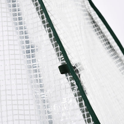 Mini Greenhouse Wintering Tent for Plants with Roll-up Door Garden Balcony Winter Protection White 160 x 140 x 180 cm