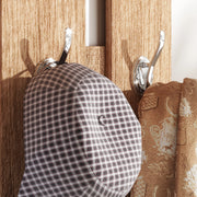 3-in-1 Entrance Furniture Set with Coat Rack Panel, Mirror, and Shoe Bench - 6 Hooks and Adjustable Shelf, Walnut and White