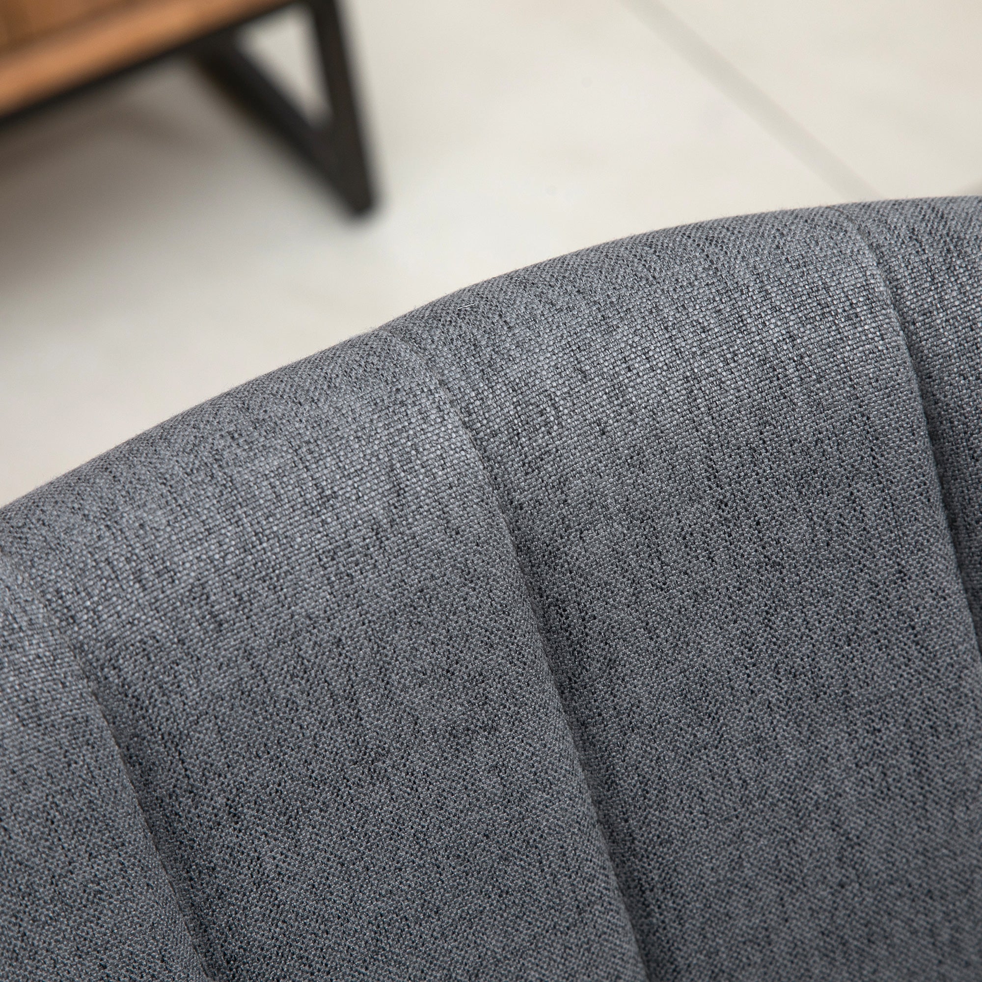 Set of 2 Modern Upholstered Chairs with Fabric Upholstery, Chairs for Living Room and Lounge with Metal Legs, Dark Gray