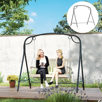 Metal Swing Stand Sturdy Swing Structure with A-shaped Legs 220 kg Capacity for Garden Park Patio Porch 172x126x170 cm Bronze