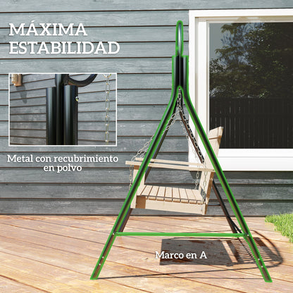 Metal Swing Stand Sturdy Swing Structure with A-shaped Legs 220 kg Capacity for Garden Park Patio Porch 172x126x170 cm Bronze