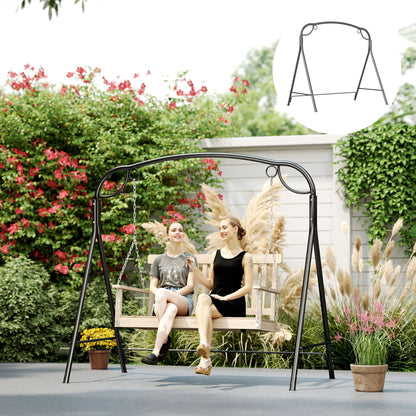 Metal Swing Stand Sturdy Swing Structure with A-shaped Legs 220 kg Capacity for Garden Park Patio Porch 172x126x170 cm Bronze