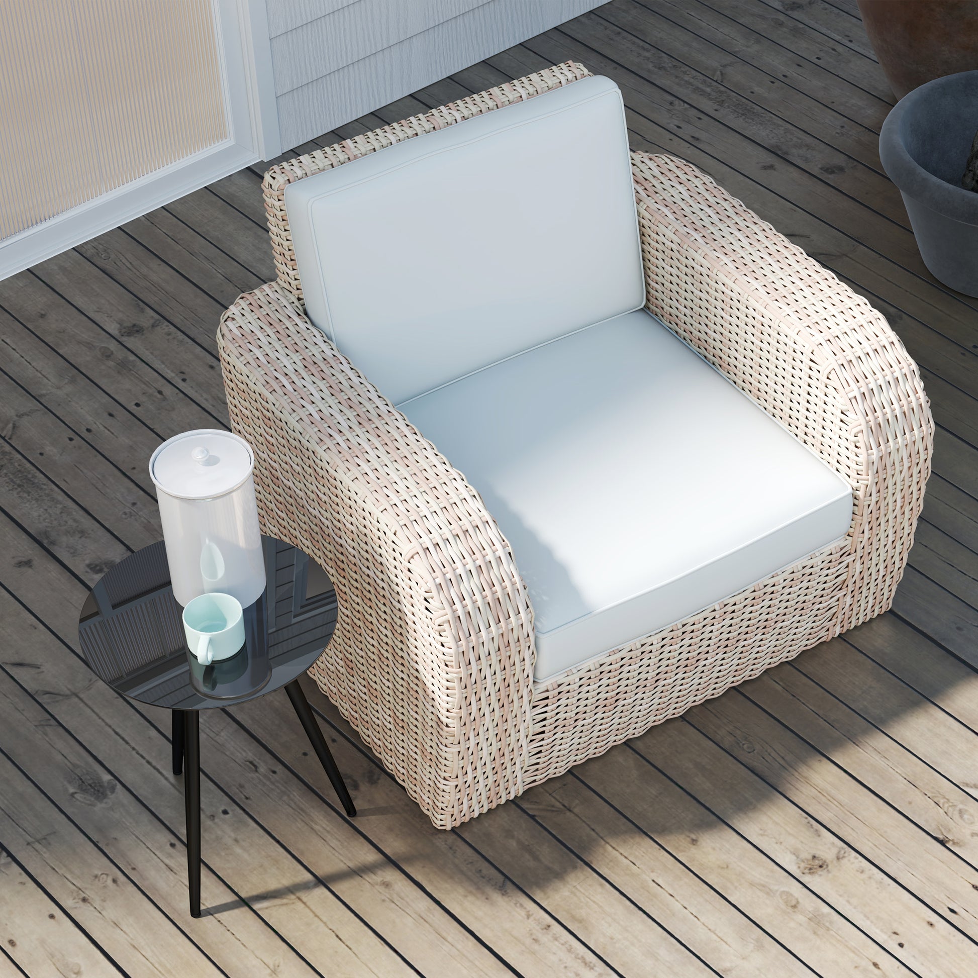 Small Round Coffee Table, Side Table, Tempered Glass Top, Tapered Legs, Steel Frame, Table for Balcony, Garden, Patio, Living Room, Black