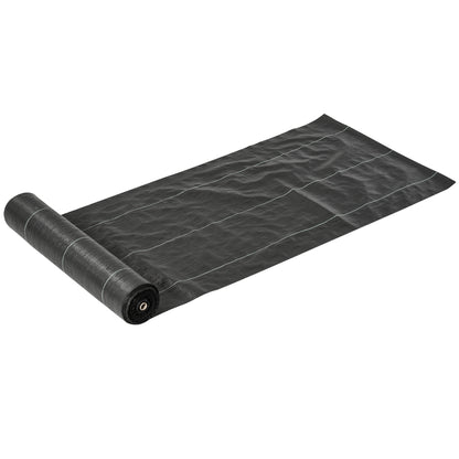 Mulch Fabrics - Weed Control Fabric - Tear-Resistant Water-Permeable UV-Resistant Mulch Fabric 130 g/m² - dim. 92L x 1W m - Black Green PP