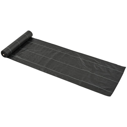 Mulch Fabrics - Weed Control Fabric - Tear-Resistant Water-Permeable UV-Resistant Mulch Fabric 130 g/m² - dim. 92L x 1W m - Black Green PP