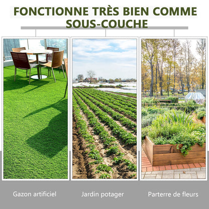 Mulch Fabrics - Weed Control Fabric - Tear-Resistant Water-Permeable UV-Resistant Mulch Fabric 130 g/m² - dim. 92L x 1W m - Black Green PP