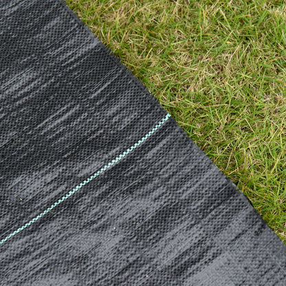 Mulch Fabrics - Weed Control Fabric - Tear-Resistant Water-Permeable UV-Resistant Mulch Fabric 130 g/m² - dim. 92L x 1W m - Black Green PP