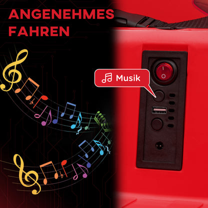 12V Kids Bumper Car with 2.4G Remote Control, Electric Bumper with Music and Lights, 1.5-3 km/h, Kids Electric Car with 360° Spin, for Kids 3-5 Years, Red