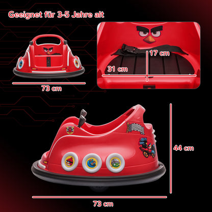 12V Kids Bumper Car with 2.4G Remote Control, Electric Bumper with Music and Lights, 1.5-3 km/h, Kids Electric Car with 360° Spin, for Kids 3-5 Years, Red