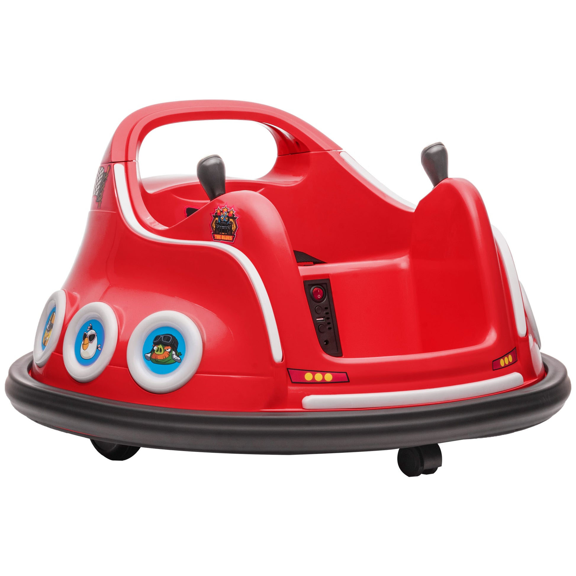 12V Kids Bumper Car with 2.4G Remote Control, Electric Bumper with Music and Lights, 1.5-3 km/h, Kids Electric Car with 360° Spin, for Kids 3-5 Years, Red