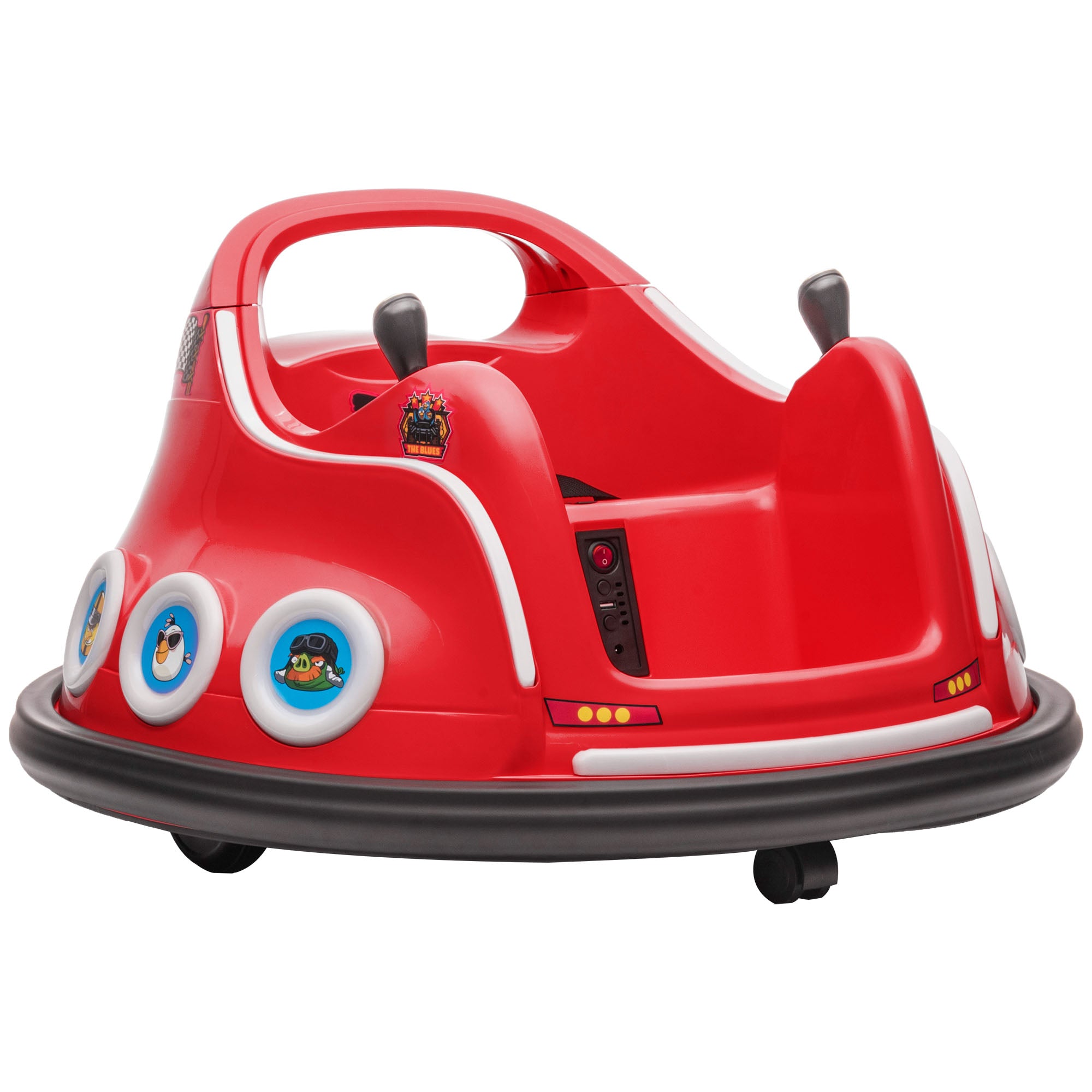 12V Kids Bumper Car with 2.4G Remote Control, Electric Bumper with Music and Lights, 1.5-3 km/h, Kids Electric Car with 360° Spin, for Kids 3-5 Years, Red
