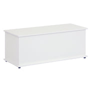 Wooden Storage Chest Stool with Lid for Storage in Bedroom Living Room Max Load 120 kg 100x40x40 cm White