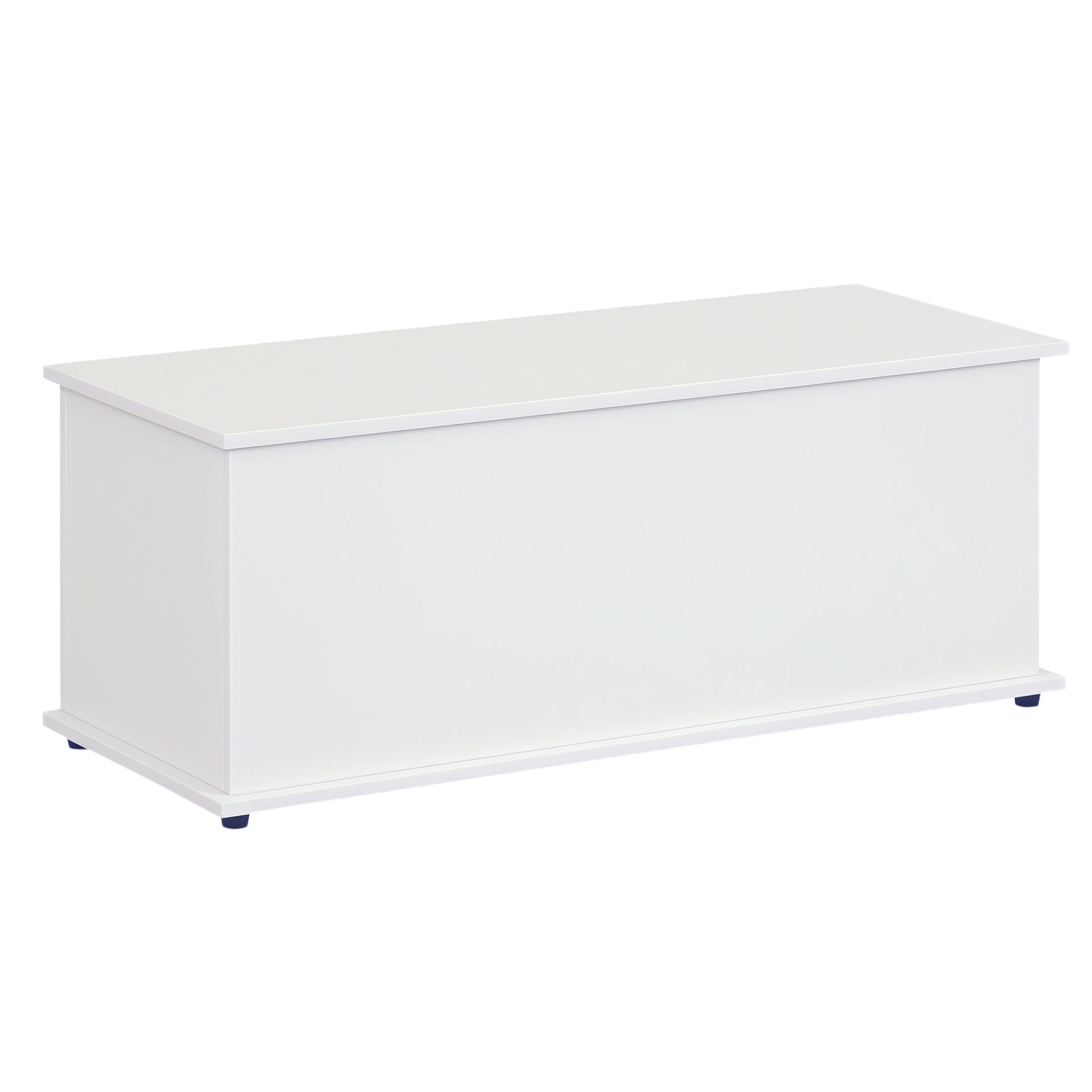 Wooden Storage Chest Stool with Lid for Storage in Bedroom Living Room Max Load 120 kg 100x40x40 cm White