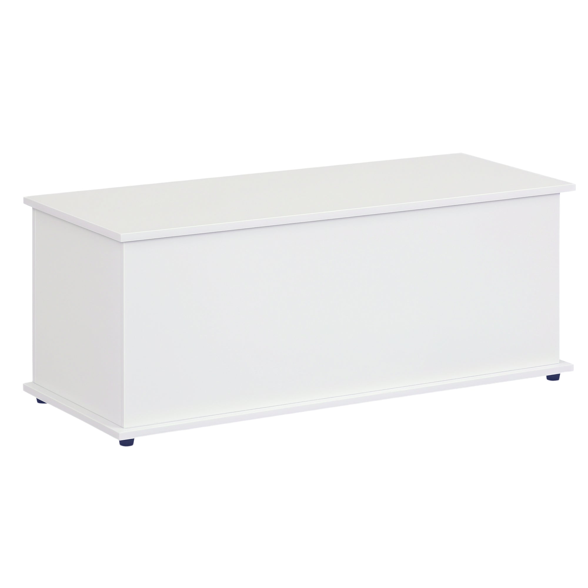 Wooden Storage Chest Stool with Lid for Storage in Bedroom Living Room Max Load 120 kg 100x40x40 cm White