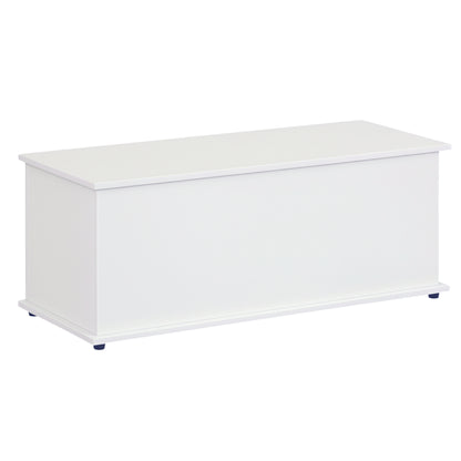 Wooden Storage Chest Stool with Lid for Storage in Bedroom Living Room Max Load 120 kg 100x40x40 cm White