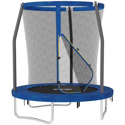 SPORTNOW Kids Trampoline, 6ft Garden Trampolines with Safety Net, Steel Frame, Blue